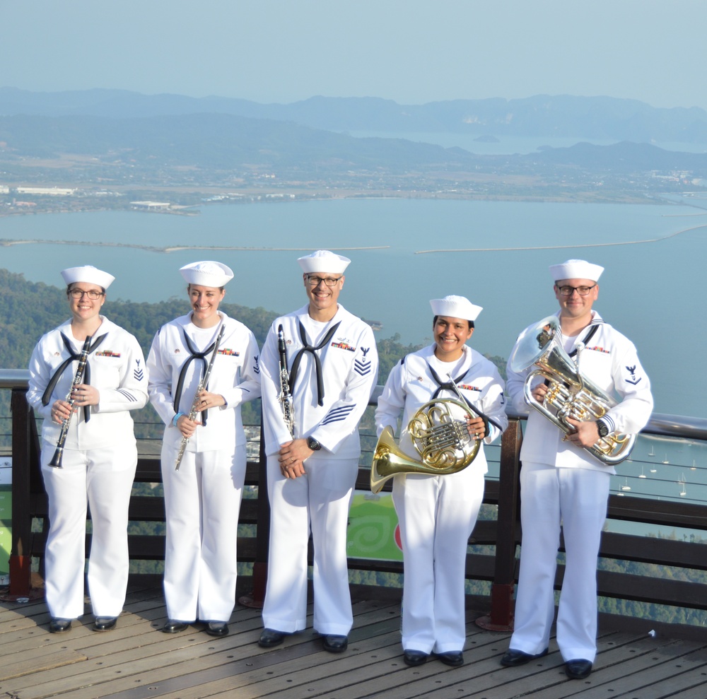 7th Fleet Band Performs at the Langkawi Sky Bridge