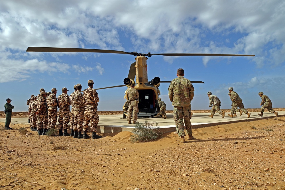 Tactical air assault drills part of exercise African Lion 2019