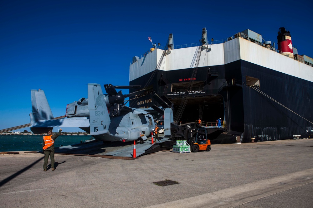 VMM-261's Ospreys arrive in support of SPMAGTF-CR-AF 19.2