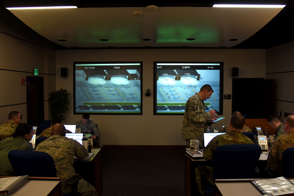 Students simulate real-world flight line management Students simulate real-world flight line management