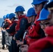 USS Harpers Ferry Conducts A Replenishment at Sea