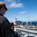 USS Harpers Ferry Conducts A Replenishment at Sea