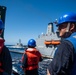 USS Harpers Ferry Conducts A Replenishment at Sea