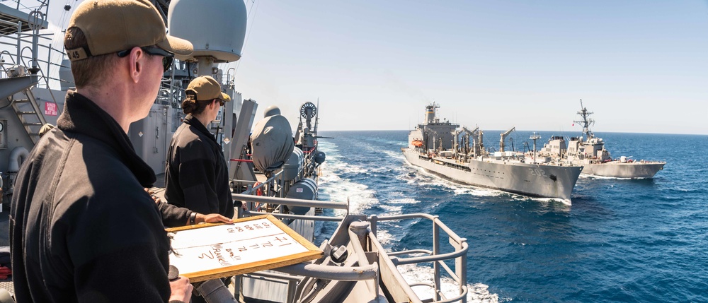 USS Harpers Ferry Replenishment-at-sea