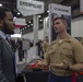 Marines interact with engineering students at National Society of Black Engineers conference
