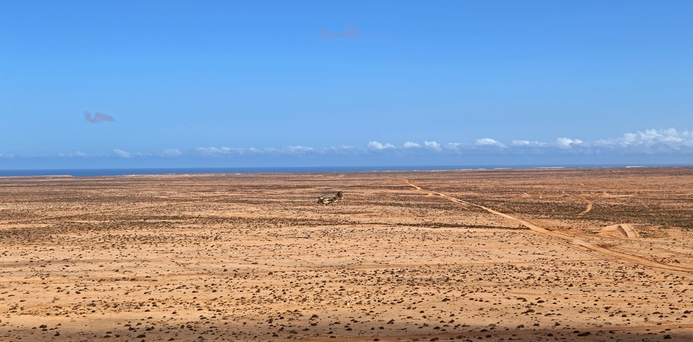 Maj. Gen. Robert Cloutier, U.S. Army Africa commanding general, visits African Lion 2019 field exercise