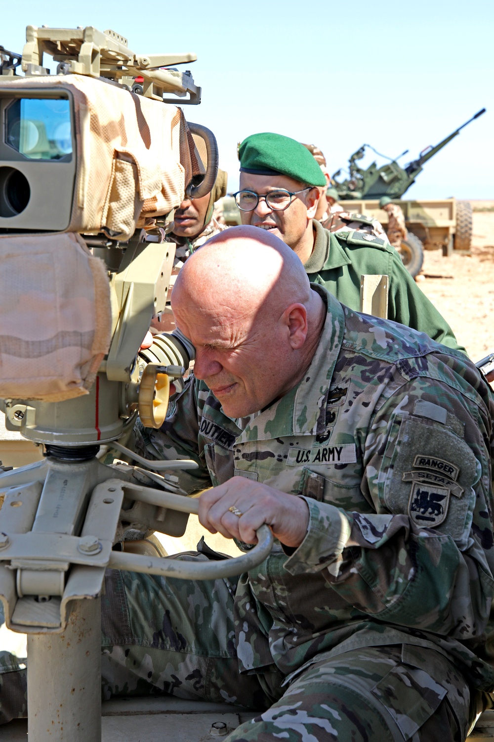 Maj. Gen. Robert Cloutier, U.S. Army Africa commanding general, visits African Lion 2019 field exercise