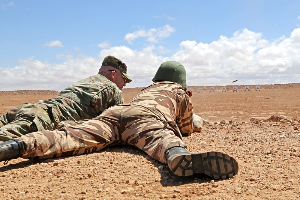 Maj. Gen. Robert Cloutier, U.S. Army Africa commanding general, visits African Lion 2019 field exercise