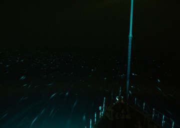 USS Chief and the glow of the ocean