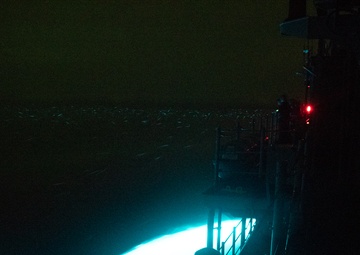 USS Chief and the glow of the ocean