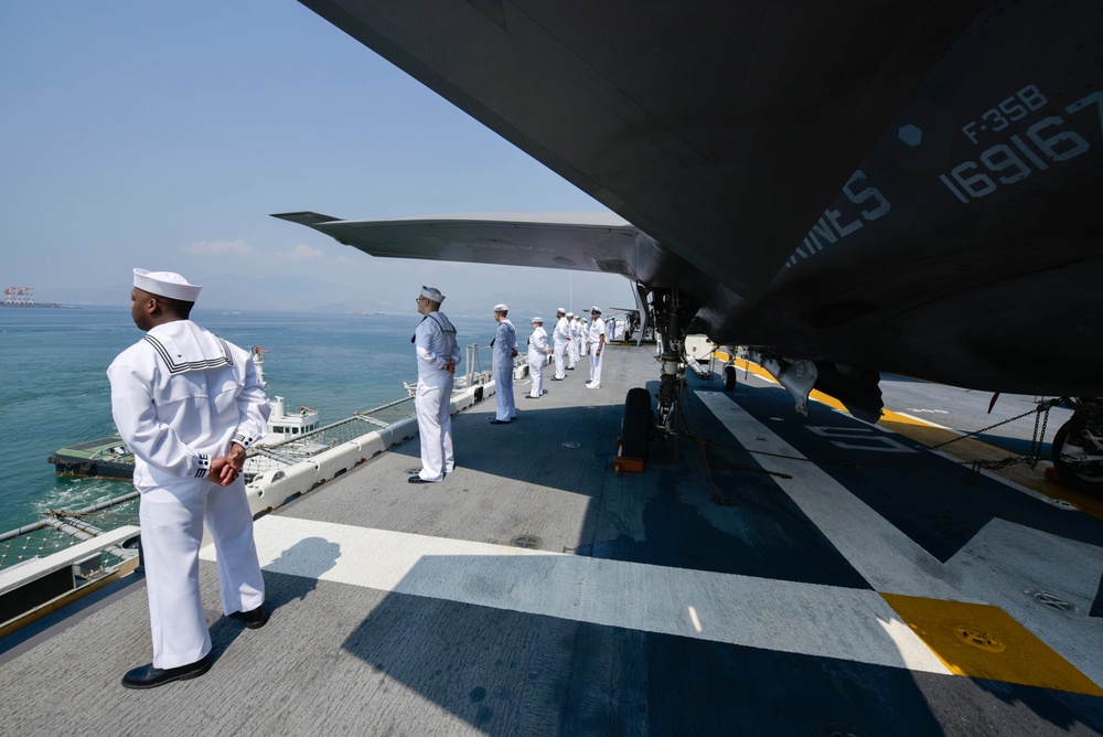 Exercise Balikatan 2019 - USS WASP (LHD 1) arrives in Subic Bay, Philippines