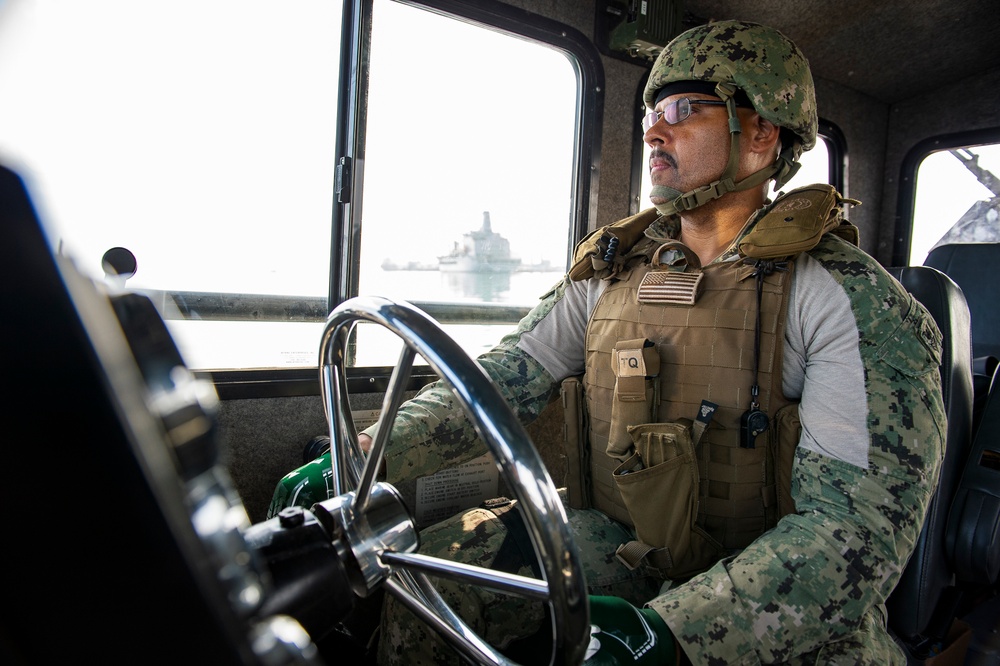 CTG 68.6 make waves while securing the Djibouti seas for USNS Tippecanoe