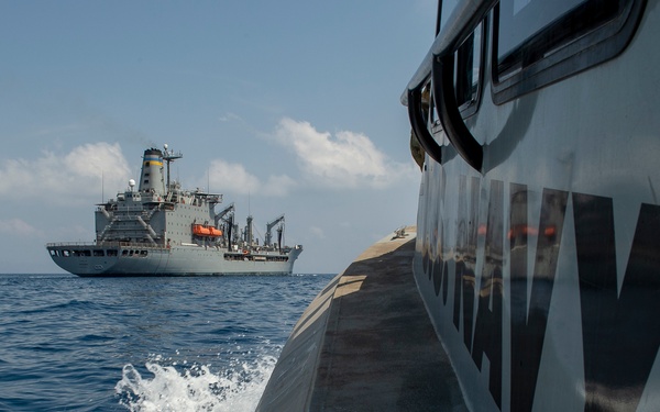 CTG 68.6 make waves while securing the Djibouti seas for USNS Tippecanoe
