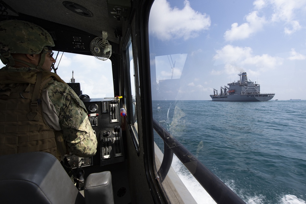 CTG 68.6 make waves while securing the Djibouti seas for USNS Tippecanoe