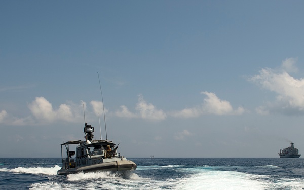 CTG 68.6 make waves while securing the Djibouti seas for USNS Tippecanoe