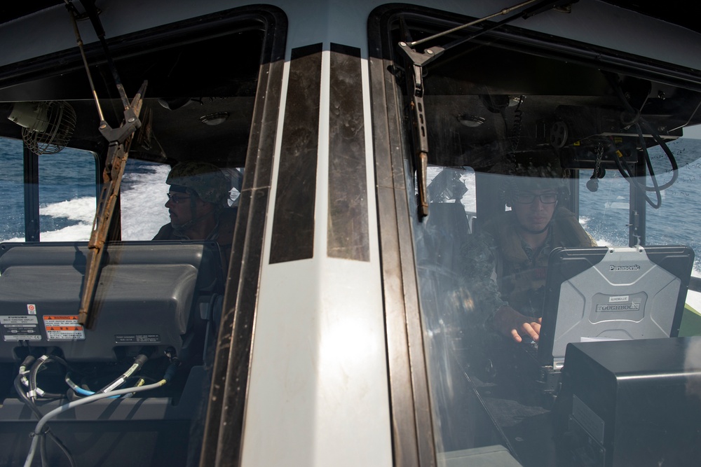 CTG 68.6 make waves while securing the Djibouti seas for USNS Tippecanoe