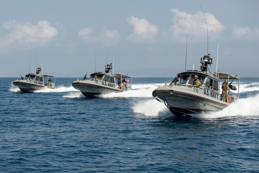 CTG 68.6 make waves while securing the Djibouti seas for USNS Tippecanoe