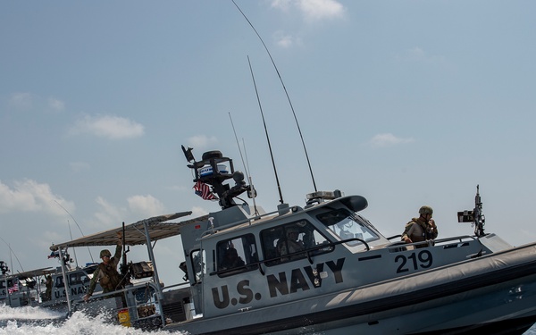 CTG 68.6 make waves while securing the Djibouti seas for USNS Tippecanoe