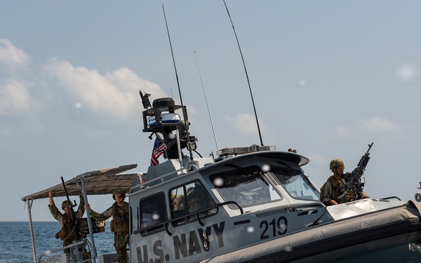 CTG 68.6 make waves while securing the Djibouti seas for USNS Tippecanoe