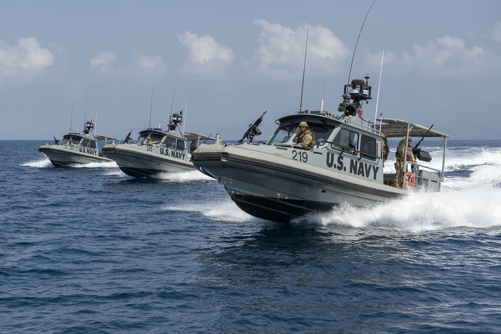 CTG 68.6 make waves while securing the Djibouti seas for USNS Tippecanoe