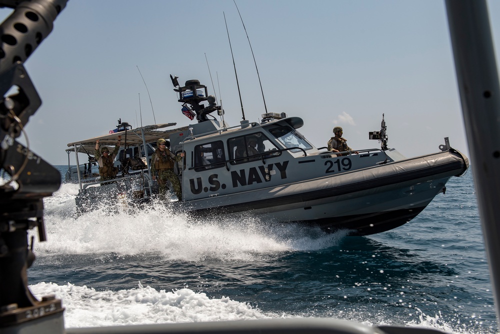 CTG 68.6 make waves while securing the Djibouti seas for USNS Tippecanoe