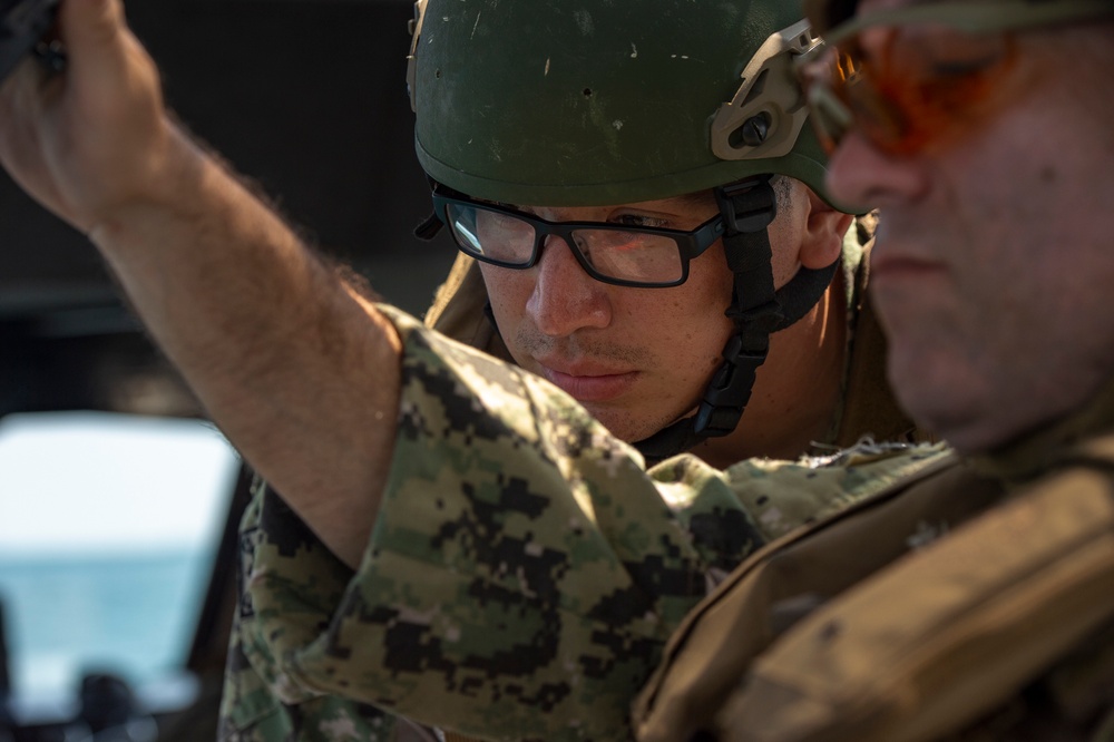 CTG 68.6 make waves while securing the Djibouti seas for USNS Tippecanoe
