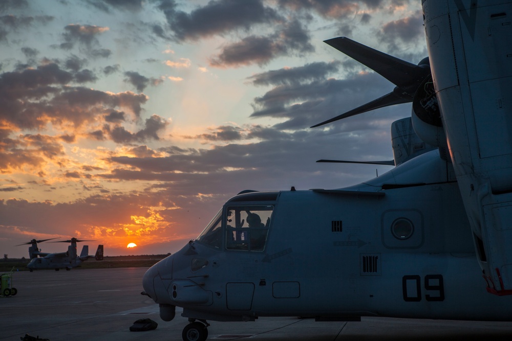 VMM-261's Ospreys arrive in support of SPMAGTF-CR-AF 19.2