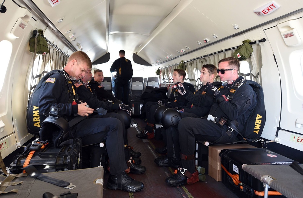 U.S. Army Golden Knights perform at &quot;Thunder Over the Bay&quot; air show