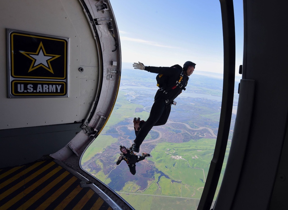 U.S. Army Golden Knights perform at &quot;Thunder Over the Bay&quot; air show