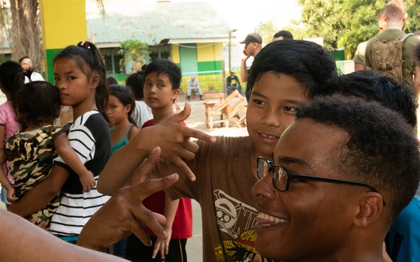 Balikatan 2019: AFP, U.S. Marines conduct community relations event at Santa Juliana Elementary School