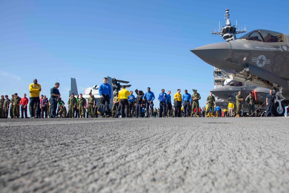 Balikatan 2019: U.S. Marines, Sailors conduct flight operations from the USS Wasp