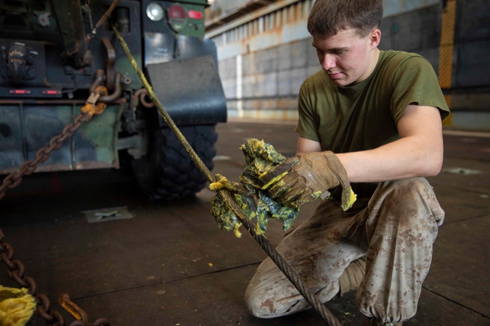 Combat Logistics Battalion 22 Well Deck Maintenance