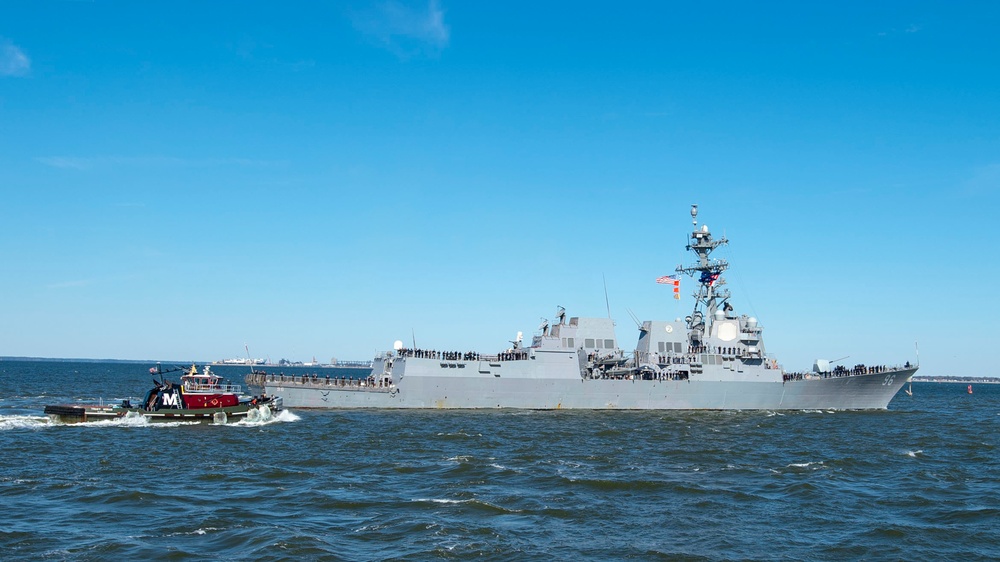 USS Bainbridge (DDG 96) Departs Naval Station Norfolk