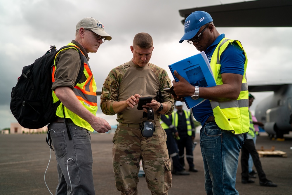 U.S. Military Delivers Humanitarian Relief Supplies In Mozambique