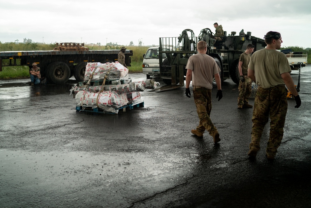 U.S. Military Delivers Humanitarian Relief Supplies In Mozambique