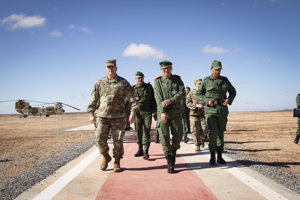 US Army Africa CG tours Moroccan FTX