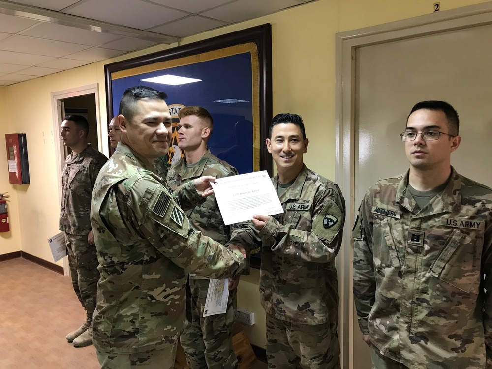 Command Coin &amp; Certificate of Appreciation