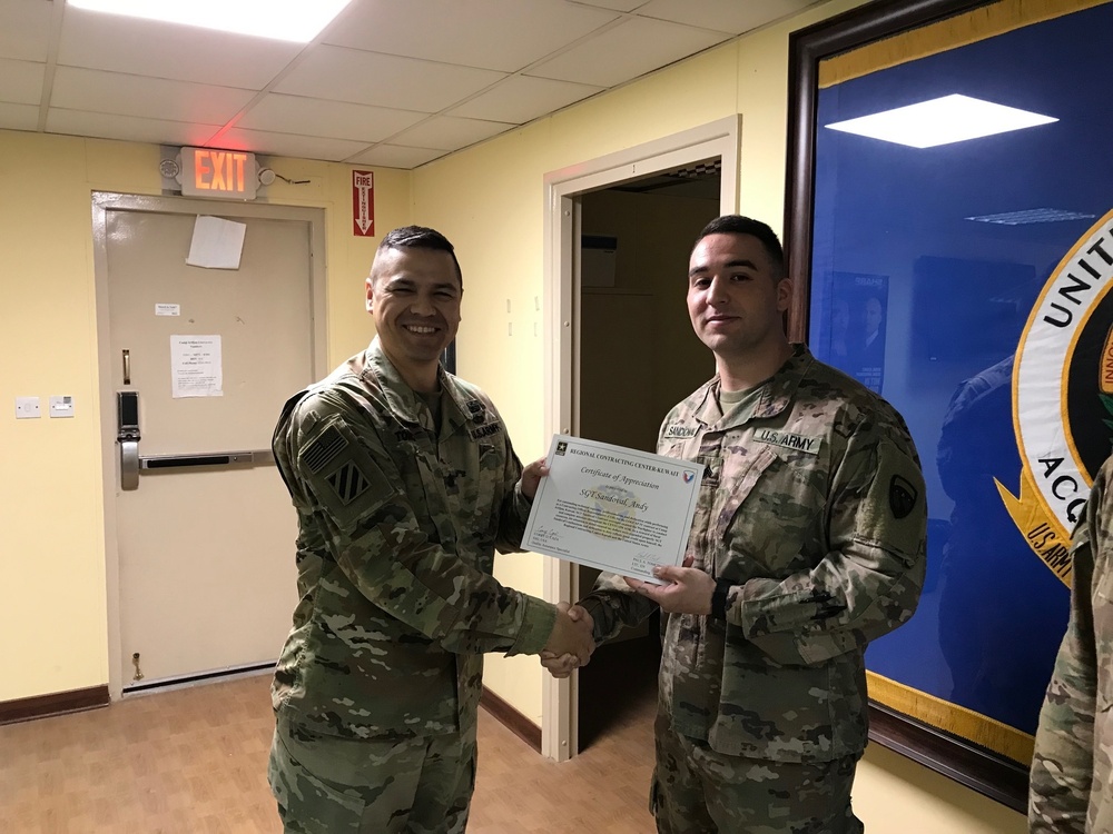 Command Coin &amp; Certificate of Appreciation