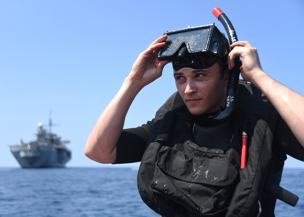 USS Blue Ridge (LCC 19) Conducts Small Boat Operations