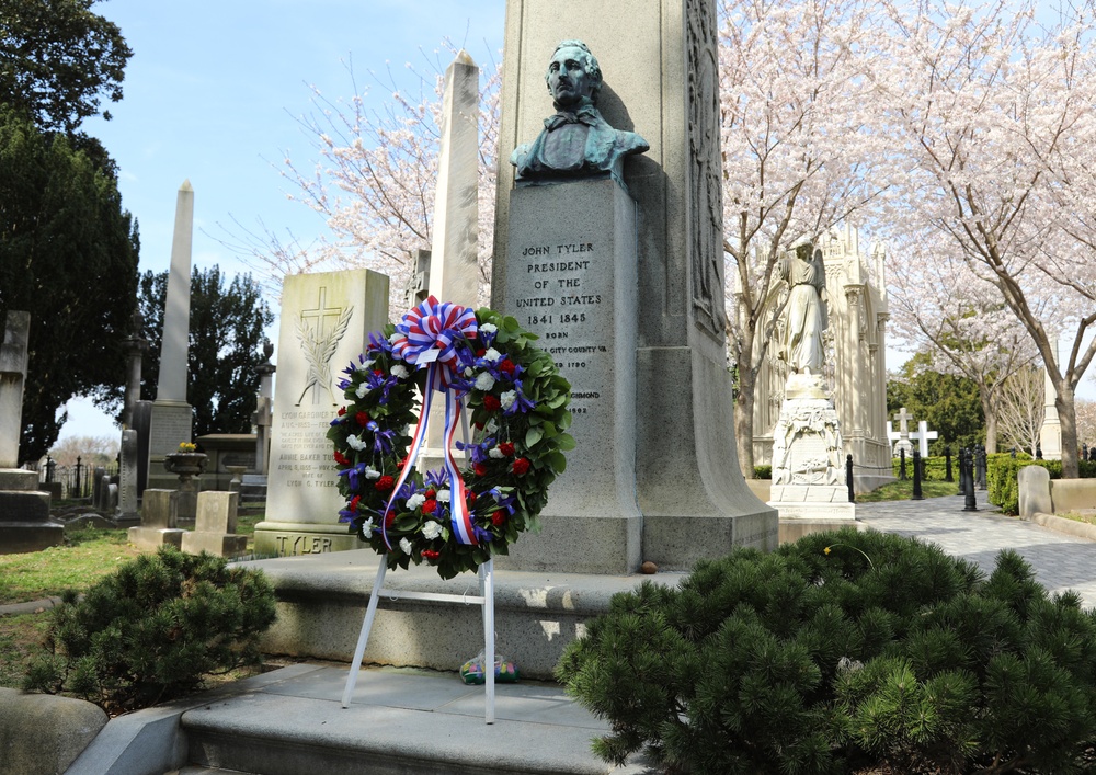 President John Tyler wreath laying ceremony