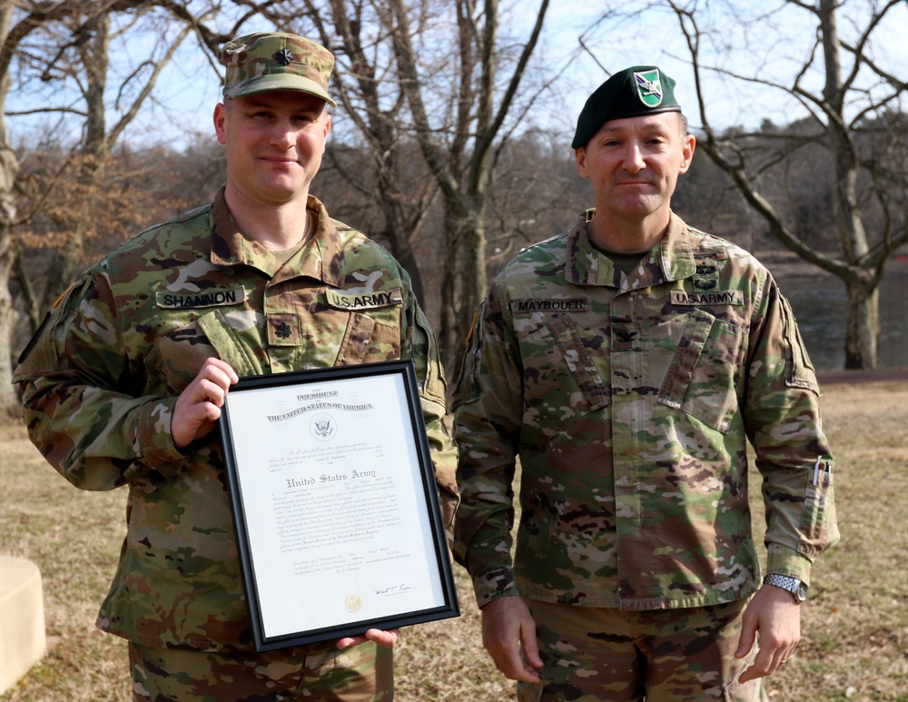 U.S. Army Lt. Col. gets promoted