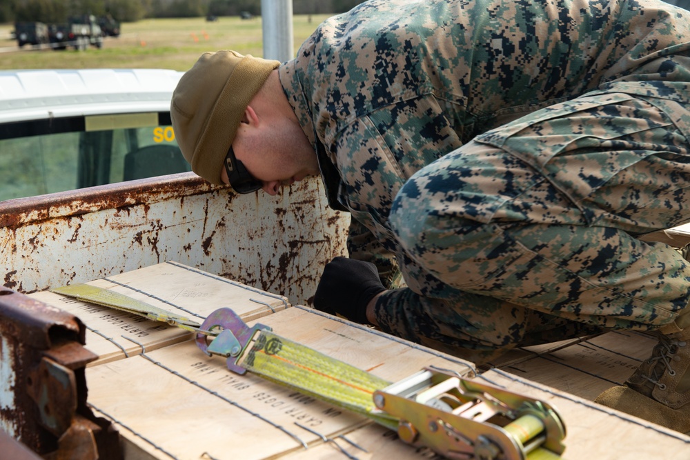 Ammunition Company constructs Field Ammunition Supply Point to support 2nd Marine Division