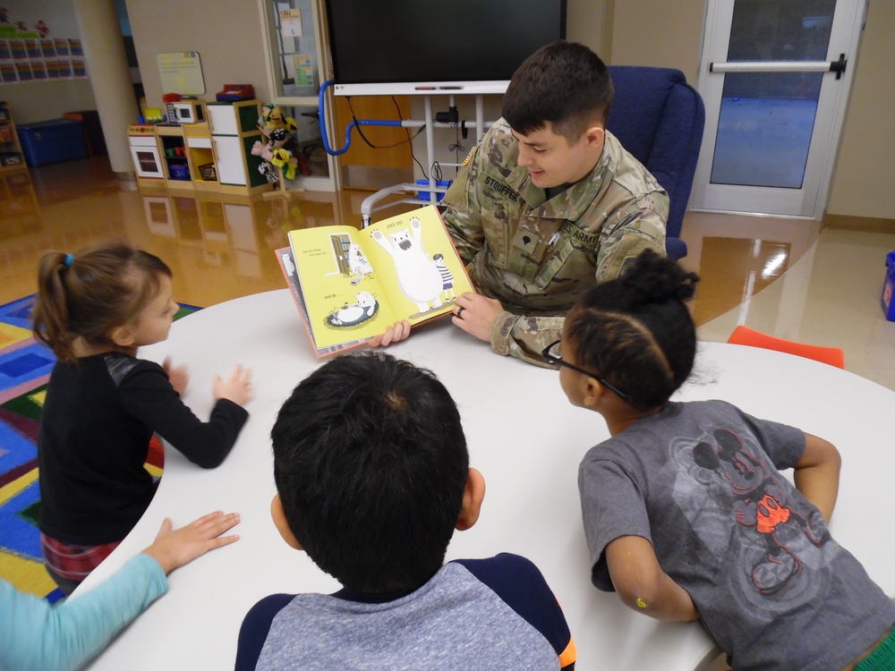 716th Military Police Battalion participates in Marshall Elementary School for Read Across America