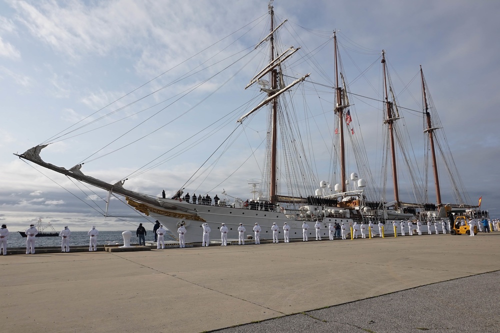 Spanish Royal Navy Tall Ship Docks at NAS Pensacola