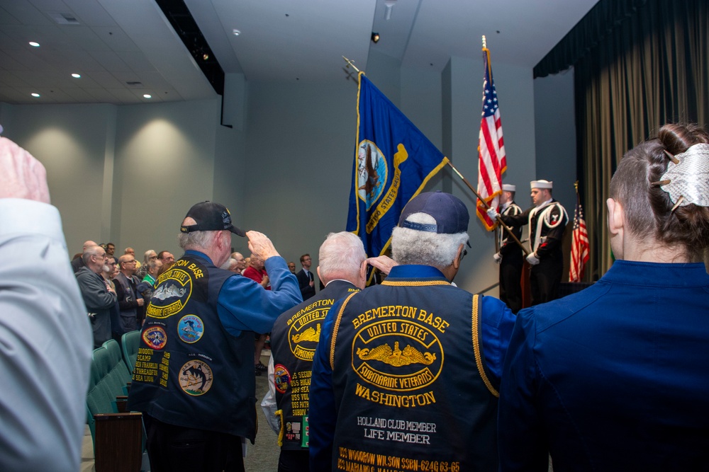 Color Guard presents colors during Vietnam War commemoration