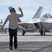 Air Force Reserve maintainers marshal F-22s March 9