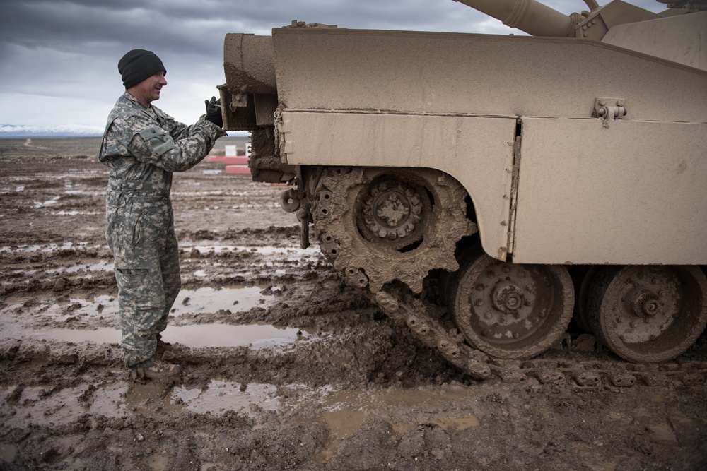 Tank Live-Fire Under the Storm