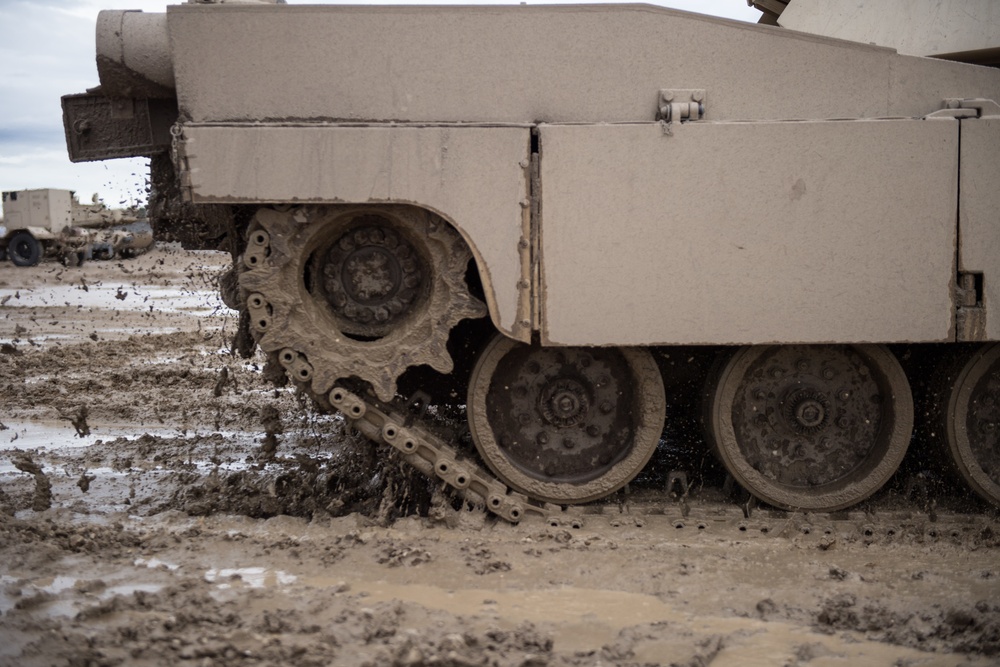 Tank Live-Fire Under the Storm