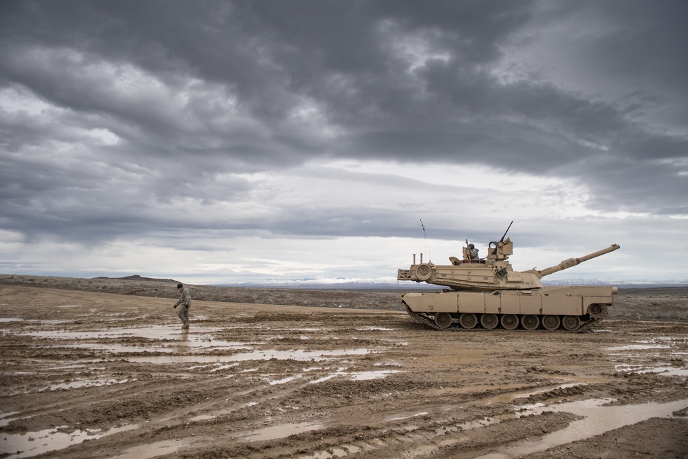 Tank Live-Fire Under the Storm