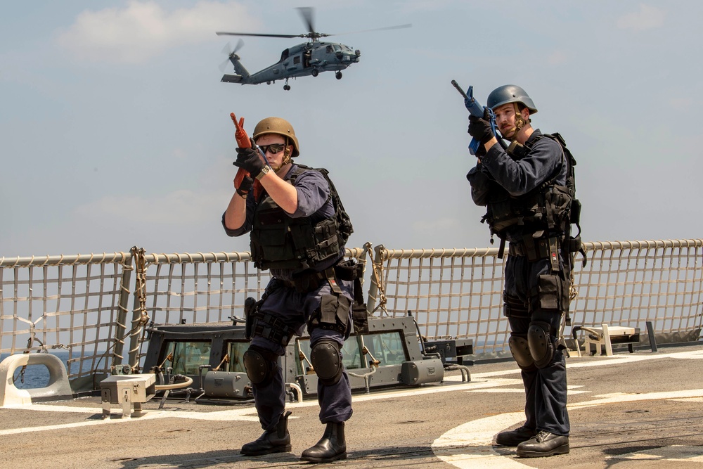 USS Preble Runs Visit Board Search and Seizer (VBSS) Drills